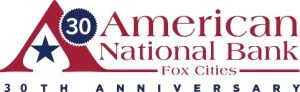 Logo for American National Bank Fox Cities' 30th Anniversary