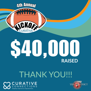 $40,000 raised during the 4th Annual Kickoff for Curative event. Thank you!